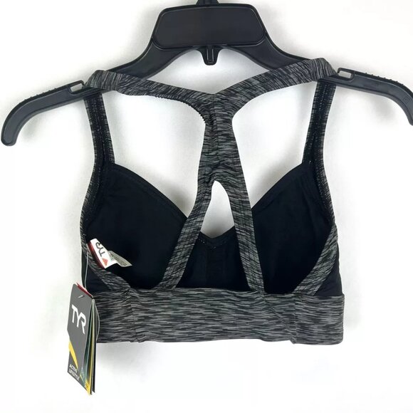 TYR Women’s V Neck Black Sports Bra Size Small - Picture 2 of 4